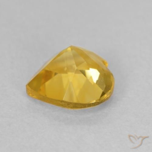 Citrino Arancio dorato naturale da 0.73 ct, Cuore, VVS-VS