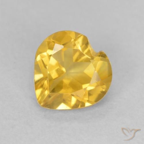 0.74ct Naturale Dorato medio Citrino, Cuore, VVS-VS