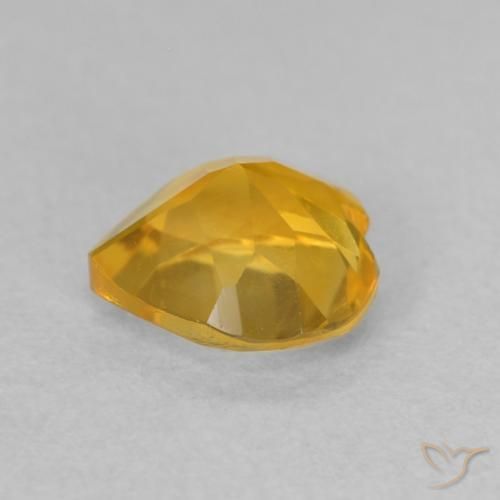 Citrino Dorato medio naturale da 0.74 ct, Cuore, VVS-VS