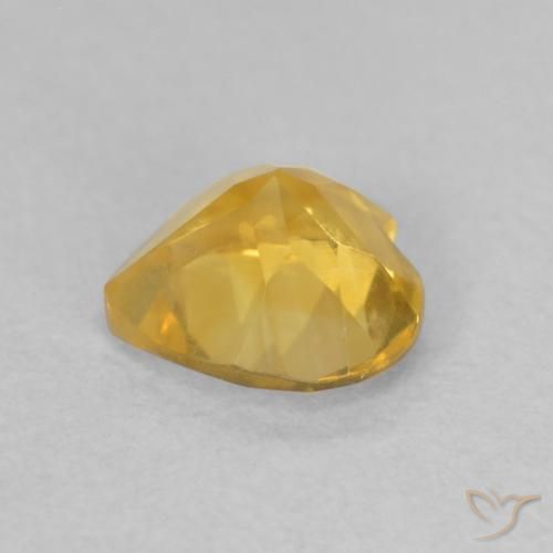Citrino Arancio dorato naturale da 0.71 ct, Cuore, VVS-VS