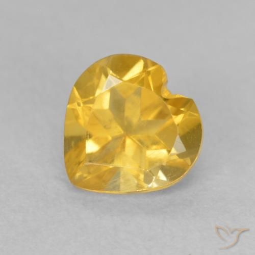 0.76ct Naturale Arancio dorato Citrino, Cuore, VVS-VS