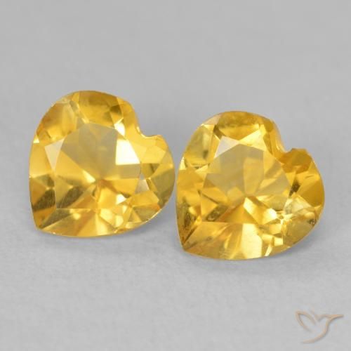 1.34ctw Naturale Dorato medio Citrino, Cuore, VVS-VS