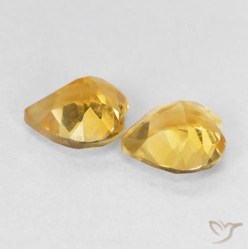 Gemme di Citrino Oro brillante naturale da 1.35 ct, Cuore, VVS-VS