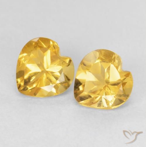 1.51ctw Naturale Dorato medio Citrino, Cuore, VVS-VS