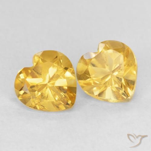 Gemme di Citrino Dorato medio naturale da 1.51 ct, Cuore, VVS-VS