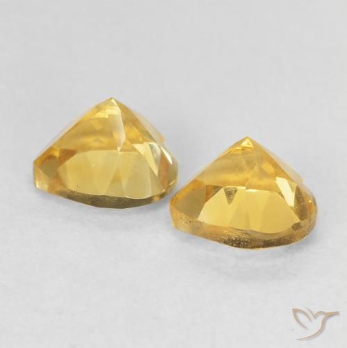 Gemme di Citrino Dorato medio naturale da 1.51 ct, Cuore, VVS-VS