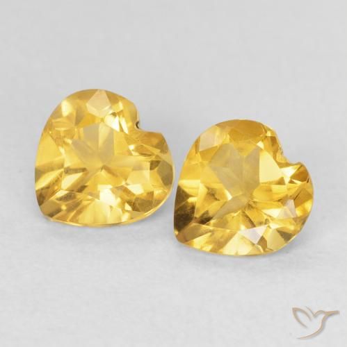 1.28ctw Naturale Arancio dorato Citrino, Cuore, VVS-VS