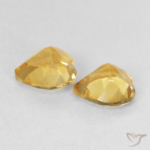 Gemme di Citrino Arancio dorato naturale da 1.28 ct, Cuore, VVS-VS