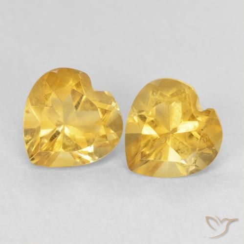 1.46ctw Naturale Arancio dorato Citrino, Cuore, VVS-VS