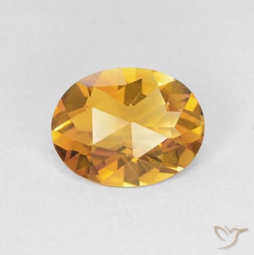 1.38ct Naturale Medium Light-Golden Citrino, Ovale, VVS