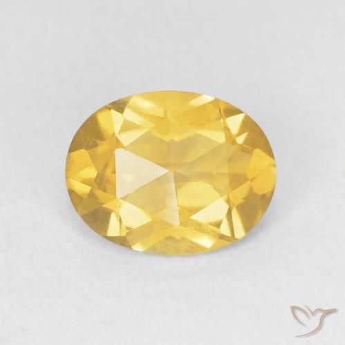 1.65ct Naturale Dorato medio Citrino, Ovale, VVS