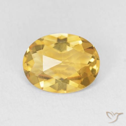 1.55ct Naturale Dorato Citrino, Ovale, VVS