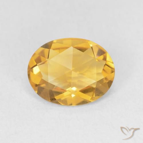 1.51ct Naturale Arancio Dorato Profondo Citrino, Ovale, VVS