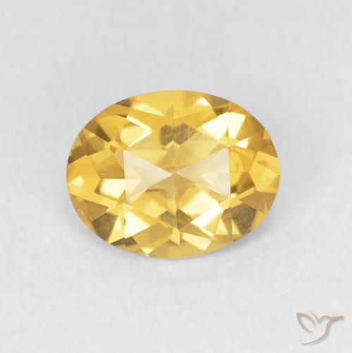 1.59ct Naturale Dorato Citrino, Ovale, VVS