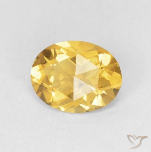 Citrino Dorato naturale da 1.59 ct, Ovale, VVS