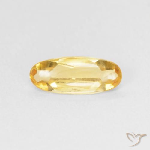0.75ct Naturale Oro medio Citrino, Ovale, Trasparente
