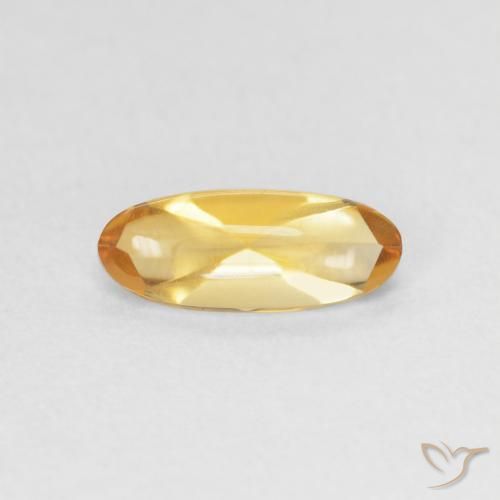 0.87ct Naturale Medium Light Orange-Gold Citrino, Ovale, Trasparente