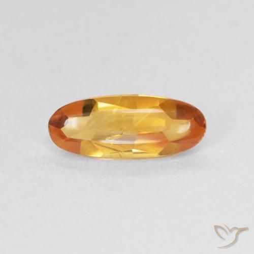 0.91ct Naturale Arancio intenso-OroG Citrino, Ovale, Trasparente