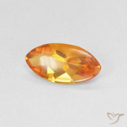 Citrino Arancio Medio naturale da 0.79 ct, Taglio marquise, Trasparente