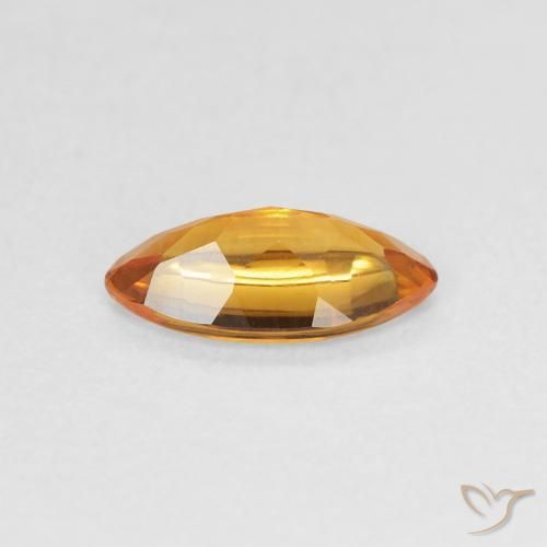 Citrino Arancio Medio naturale da 0.79 ct, Taglio marquise, Trasparente