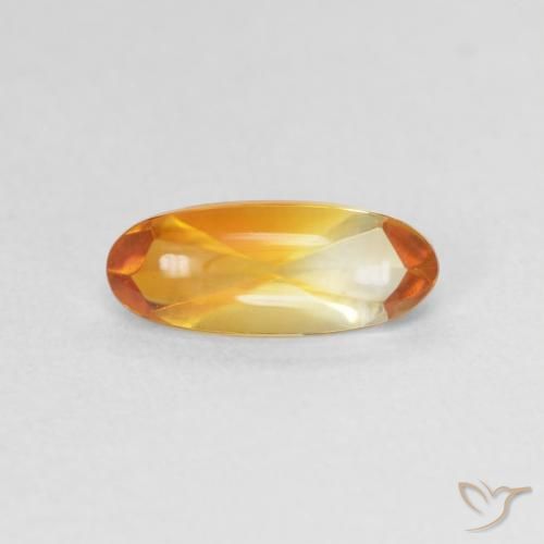 0.96ct Naturale Arancio-Oro Citrino, Ovale, Trasparente