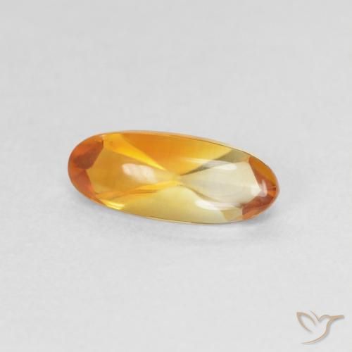 Citrino Arancio-Oro naturale da 0.96 ct, Ovale, Trasparente