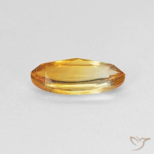 Citrino Arancio-Oro naturale da 0.96 ct, Ovale, Trasparente
