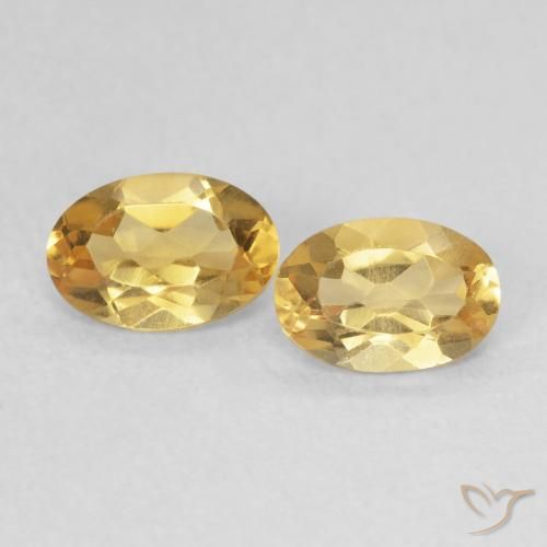 0.74ctw Naturale Dorato chiaro Citrino, Ovale, VVS-VS