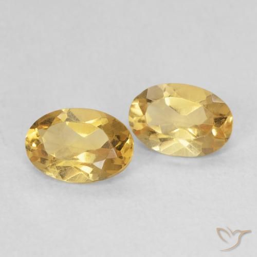 Gemme di Citrino Dorato chiaro naturale da 0.74 ct, Ovale, VVS-VS