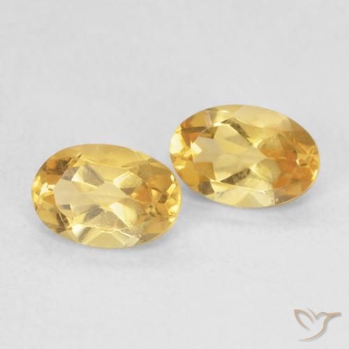 Gemme di Citrino Dorato naturale da 0.90 ct, Ovale, VVS-VS