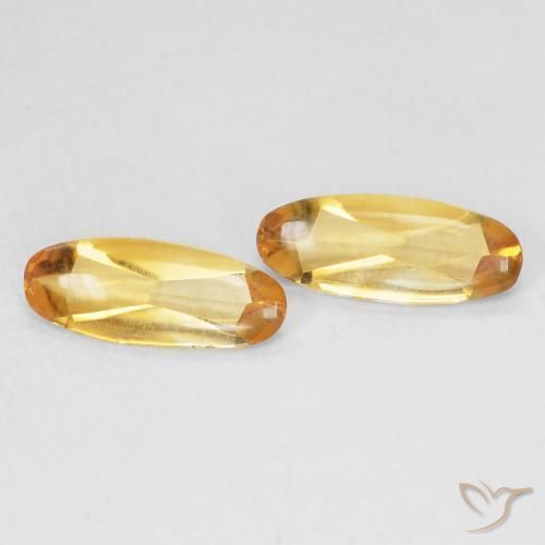 Gemme di Citrino Dorato naturale da 1.25 ct, Ovale, Trasparente