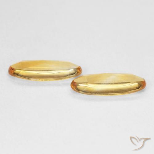 Gemme di Citrino Dorato naturale da 1.25 ct, Ovale, Trasparente