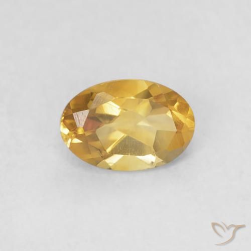 Citrino Dorato naturale da 0.44 ct, Ovale, VVS-VS