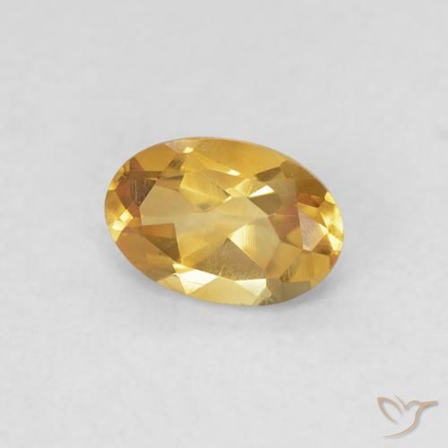 Citrino Dorato naturale da 0.44 ct, Ovale, VVS-VS
