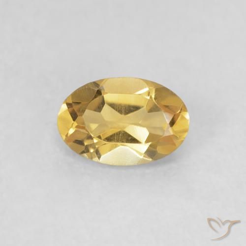0.44ct Naturale Dorato Citrino, Ovale, VVS-VS