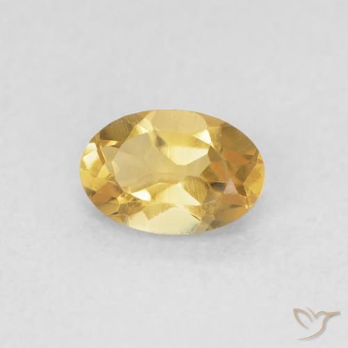 Citrino Dorato naturale da 0.44 ct, Ovale, VVS-VS