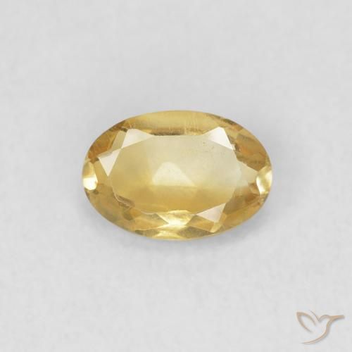 0.38ct Naturale Dorato Citrino, Ovale, VVS-VS