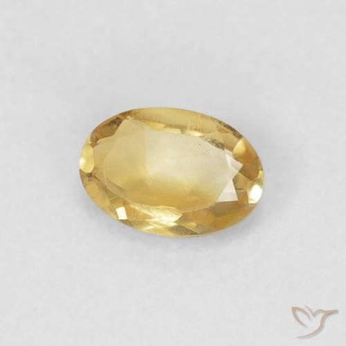 Citrino Dorato naturale da 0.38 ct, Ovale, VVS-VS
