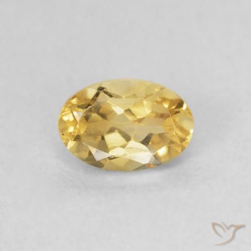 0.51ct Naturale Dorato Citrino, Ovale, VVS-VS