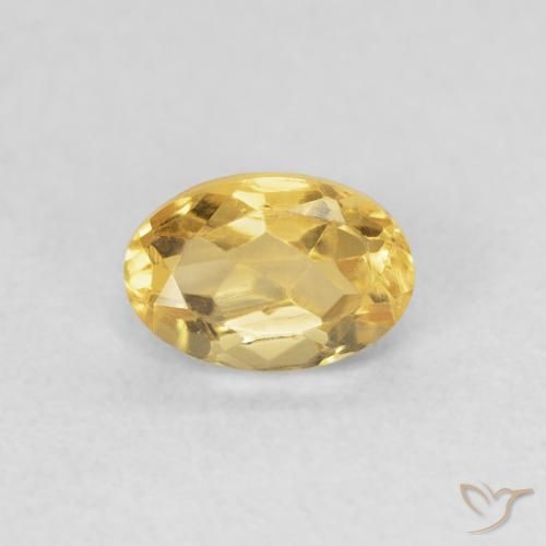 0.51ct Naturale Dorato Citrino, Ovale, VVS-VS