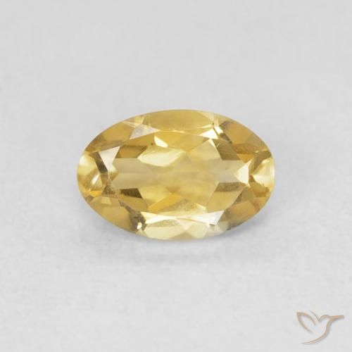 0.46ct Naturale Dorato Citrino, Ovale, VVS-VS