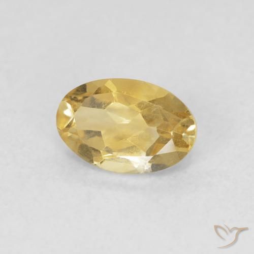 Citrino Dorato naturale da 0.46 ct, Ovale, VVS-VS