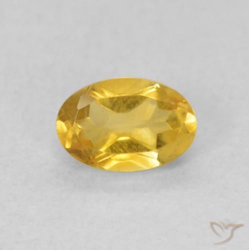 0.46ct Naturale Dorato medio Citrino, Ovale, VVS-VS