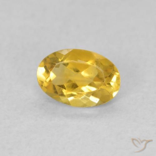 Citrino Arancio dorato naturale da 0.41 ct, Ovale, VVS-VS
