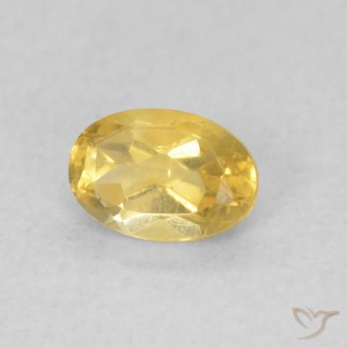 Citrino Dorato medio naturale da 0.43 ct, Ovale, VVS-VS
