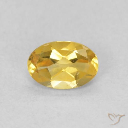 0.37ct Naturale Dorato medio Citrino, Ovale, VVS-VS