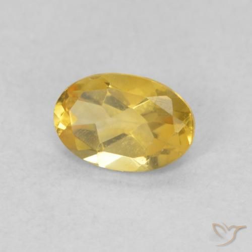 Citrino Dorato medio naturale da 0.37 ct, Ovale, VVS-VS
