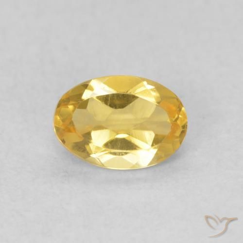 0.43ct Naturale Dorato medio Citrino, Ovale, VVS-VS