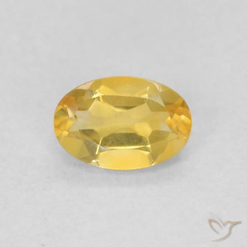 0.42ct Naturale Dorato medio Citrino, Ovale, VVS-VS