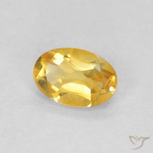 Citrino Dorato medio naturale da 0.42 ct, Ovale, VVS-VS